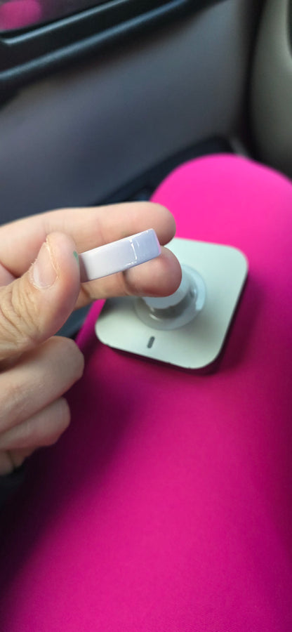 Oura Ring, pink, size 9, ceramic with charger